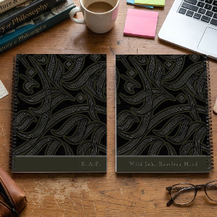 Carnet Papeterie à monogramme personnalisé en calligraphi