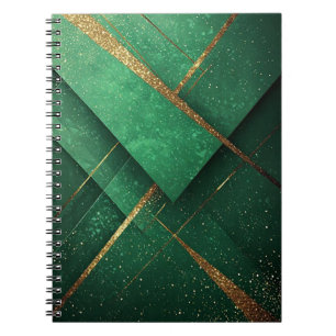 Carnet Papeterie de luxe verte élégante en cadeau