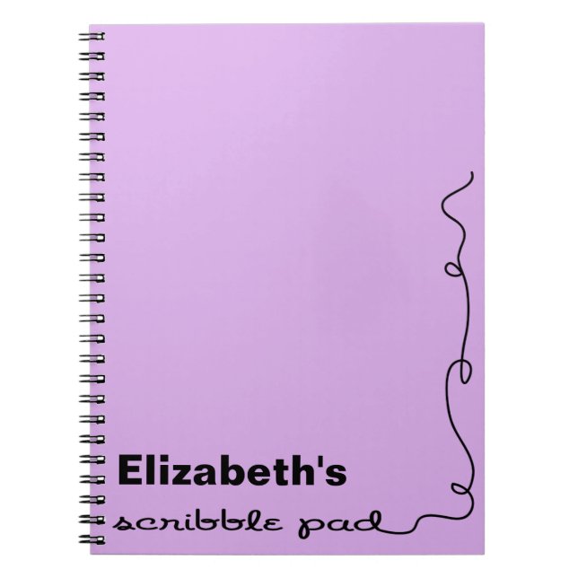 Carnet Papier à griffes violet personnalisé (Devant)