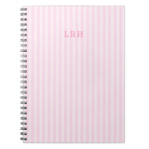 Papier à motif rayures roses vintage avec 3 initia