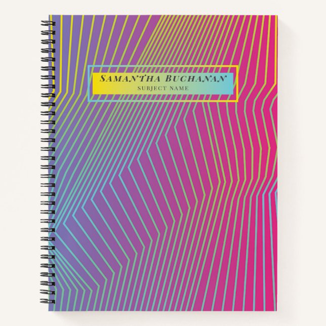 Carnet Papier graphique Motif Ombre rose personnalisé (Devant)