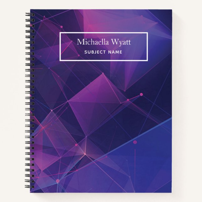 Carnet Papier graphique simple géométrique personnalisé v (Devant)
