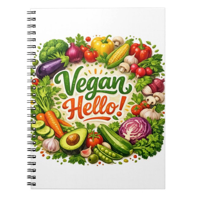 Carnet Papier-notes « Vegan Hello » (Devant)