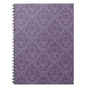 Carnet Papier peint à fleurs mauves 2