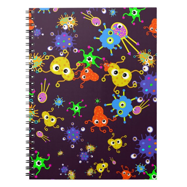 Carnet Papier peint de bactéries (Devant)