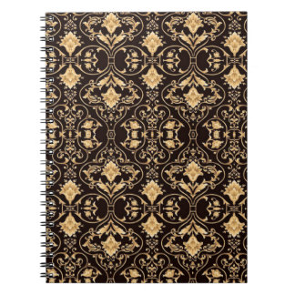 Carnet Papier peint de motif de damassé d'art