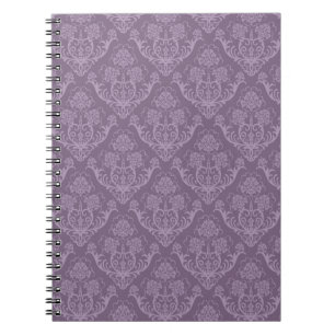Carnet Papier peint floral pourpre