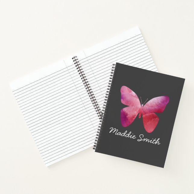 Carnet Papillon blanc rose (Intérieur)