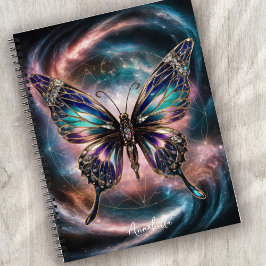 Carnet Papillon céleste monogramme