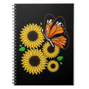 Carnet Papillon Dans Le Jardin Des Tournesols