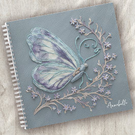 Carnet Papillon d'art en fibre monographique