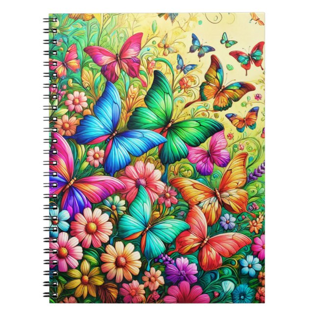 Carnet Papillon et fleur (Devant)