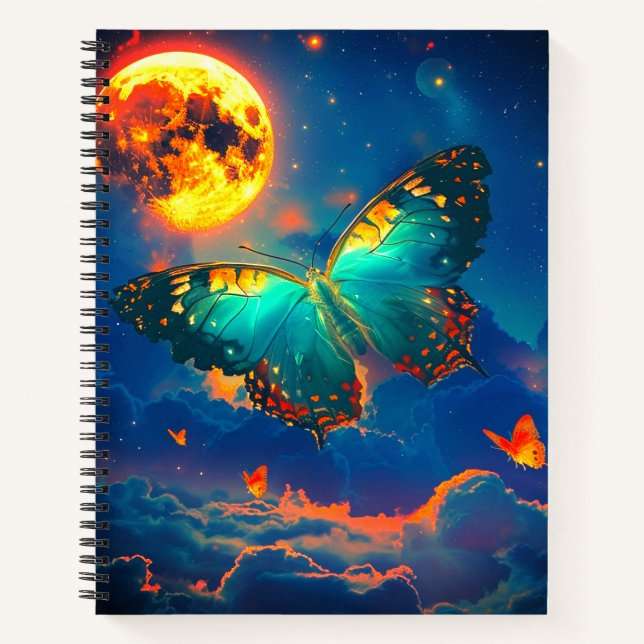 Carnet Papillon et lune (Devant)