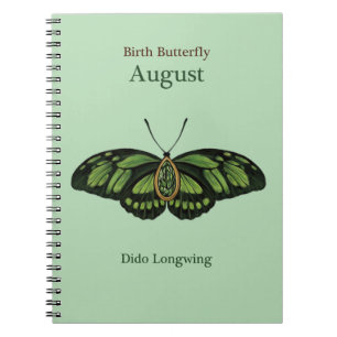 Carnet Papillon Gemstone (août) - Dido Longwing