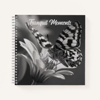 Carnet Papillon noir et blanc Personnalisé