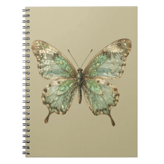 Carnet Papillon Orné aux Ailes à Motif de Feuille