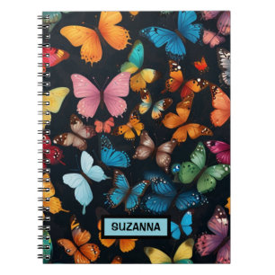 Carnet Papillon Personnalisé Coloré Mignon 