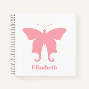 Carnet Papillon rose