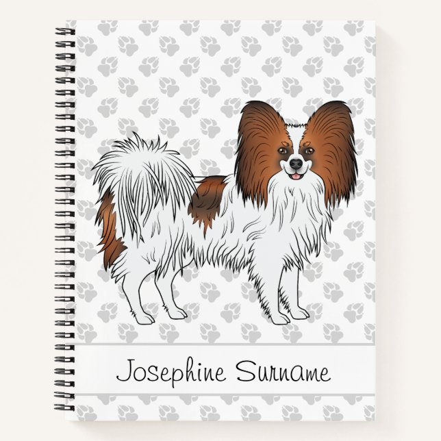 Carnet Papillon Sable Rouge Adorable Chien Avec Texte Per (Devant)