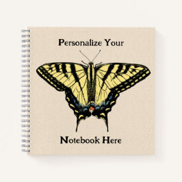 Carnet Papillon Southwestern jaune Swallowtail
