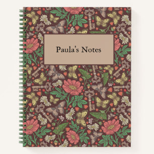 Carnet Papillon Vintage Victorien Anciennes Clés Daises B