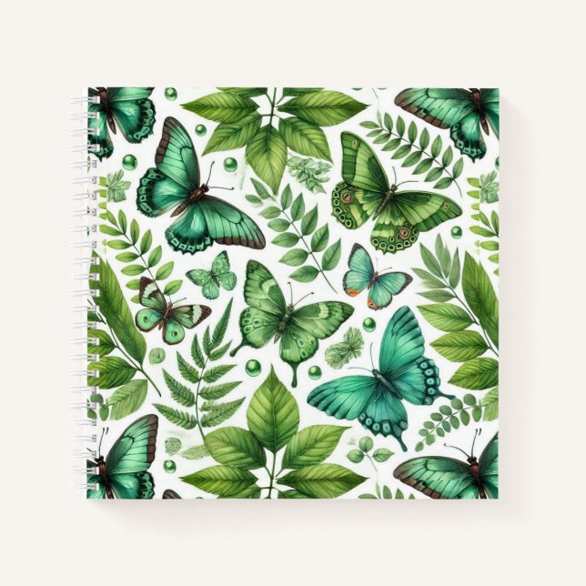 Carnet Papillons Bleu-Vert (Devant)