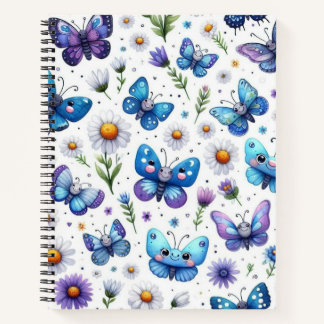 Carnet Papillons bleus