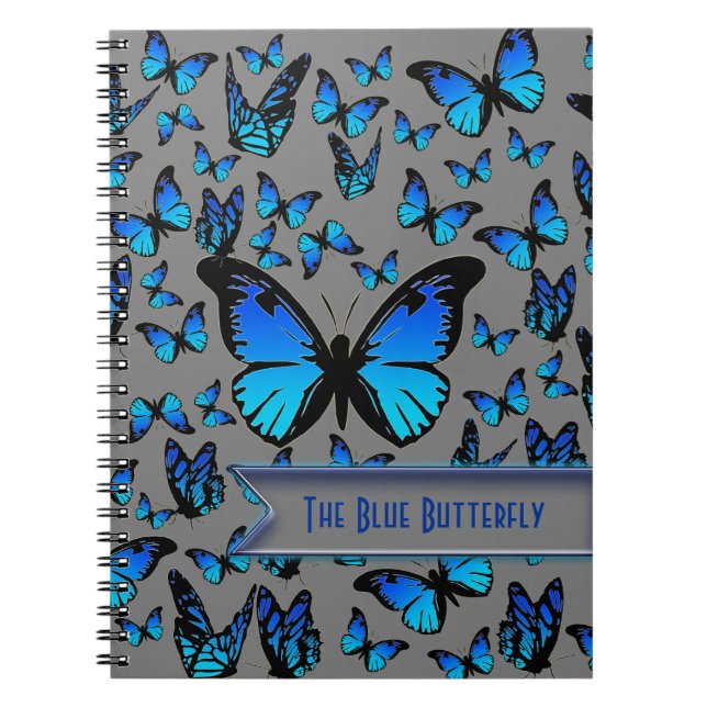 Carnet papillons bleus (Devant)