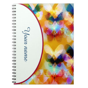 Carnet Papillons colorés personnalisés