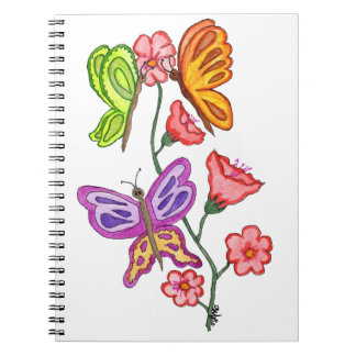 Carnet Papillons et fleurs