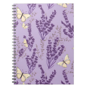 Carnet Papillons et fleurs de lavande
