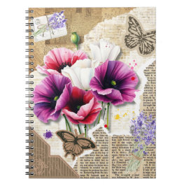 Carnet Papillons et fleurs pour maman