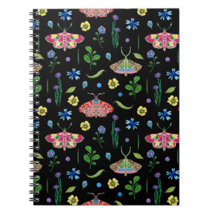 Carnet Papillons multicolores : Motif transparent