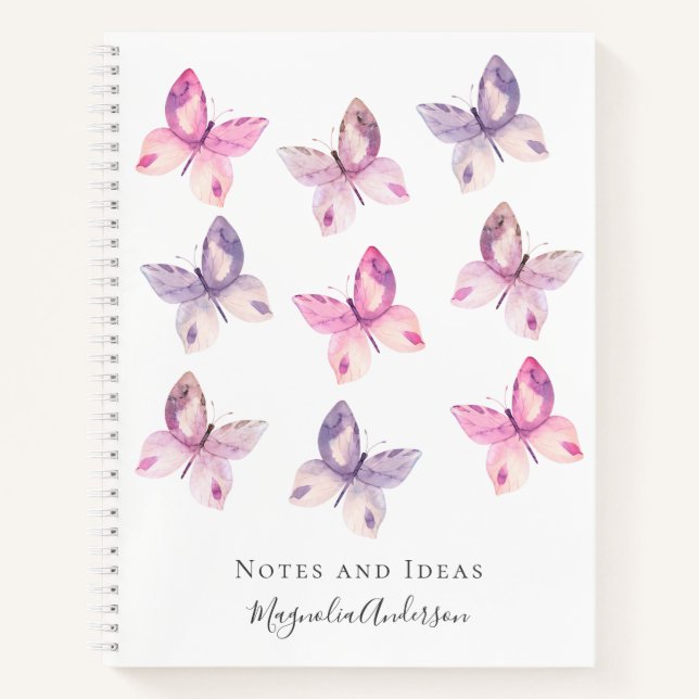 Carnet Papillons personnalisés (Devant)