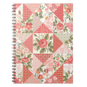 Carnet Papillons rose Patchwork sans couture