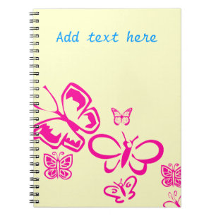 Carnet Papillons roses
