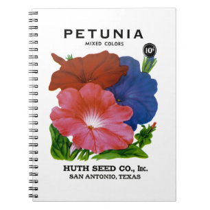 Carnet Paquet de semences Vintage Petunia