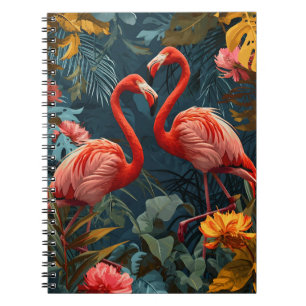 Carnet Paradis du Flamant rose tropical : carte postale V