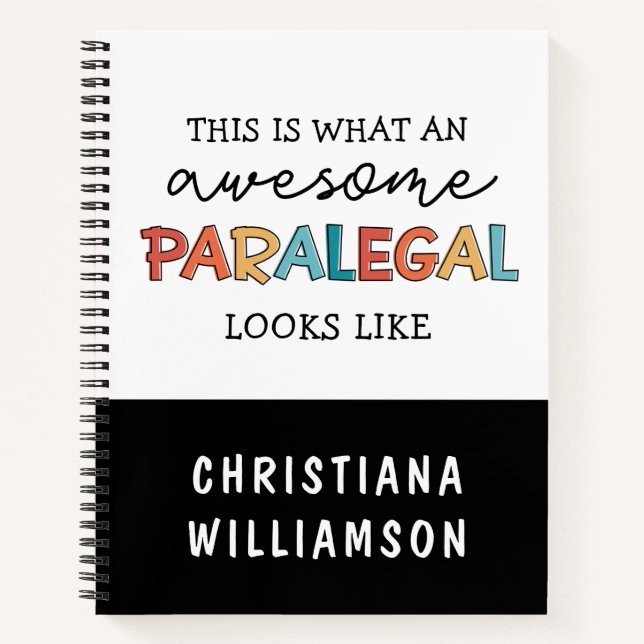 Carnet Paralegal sur mesure Awesome Assistant juridique a (Devant)