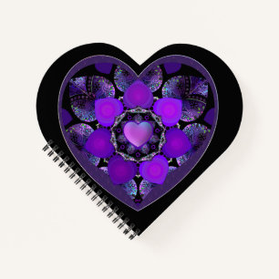 Carnet Parapluie violet & coeurs .7