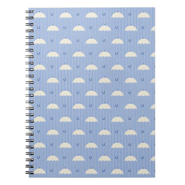 Carnet Parapluies dans le Bleu (Devant)