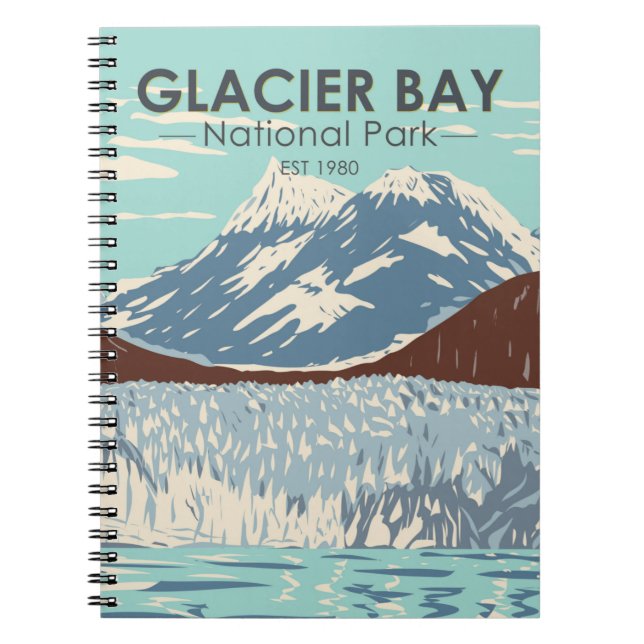 Carnet Parc national de Glacier Bay Alaska Vintage (Devant)