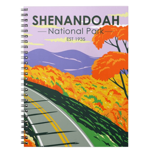 Carnet Parc national de Shenandoah Skyline Drive Virginie (Devant)