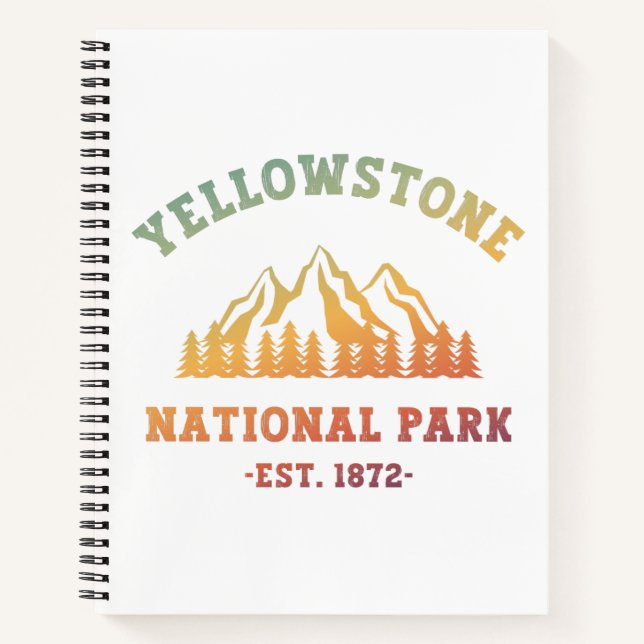 Carnet Parc national de Yellowstone Randonnée rayonnant C (Devant)