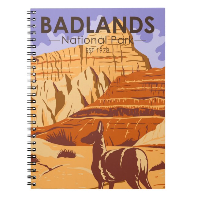 Carnet Parc national des Badlands Dakota du Sud (Devant)