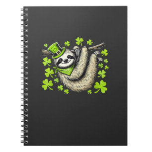 Carnet Paresseux lutin irlandais trèfle Saint-Patrick Jou