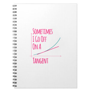 Carnet Parfois je pars sur un Tangent Funny Math Enseigna