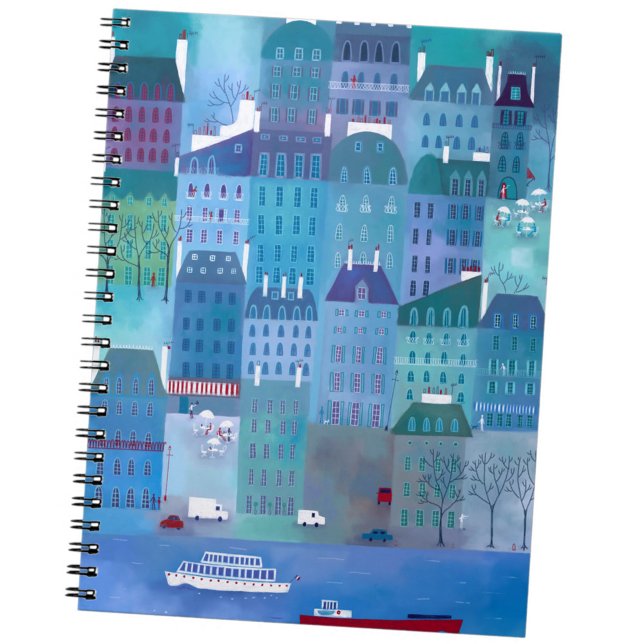 Carnet Paris Blues City Painting France (Paris blue city notebook with original art by Nic Squirrell. )