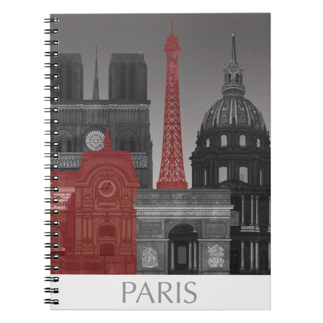 Carnet Paris Elevages par nuit - Rouge (Devant)