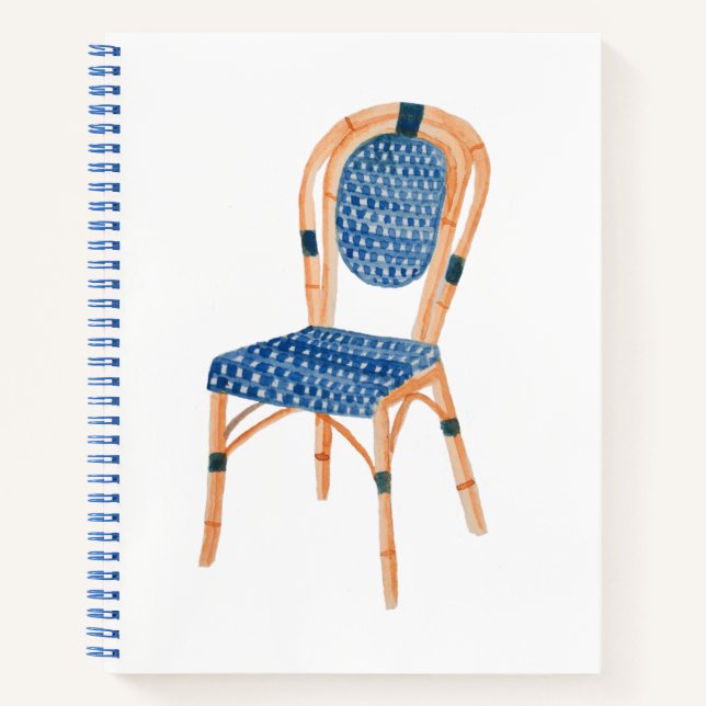 Carnet Paris French Bistro Café Chaise Art (Devant)